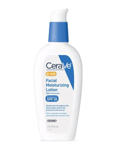 A tied FEMMENORDIC's choice in the CeraVe vs Aveeno comparison, the AM Facial Moisturizing Lotion by CeraVe