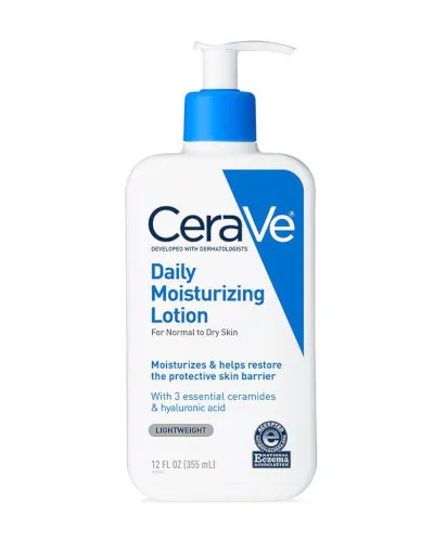 A close second in the La Roche Posay Toleriane vs CeraVe moisturizer comparison, the Daily Moisturizing Lotion by CeraVe