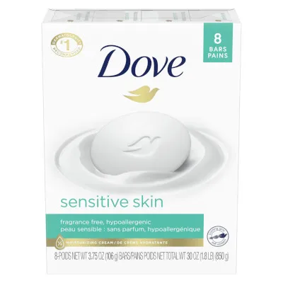 FEMMENORDIC's choice in the Dove vs Olay comparison, the Dove Sensitive Skin Beauty Bar