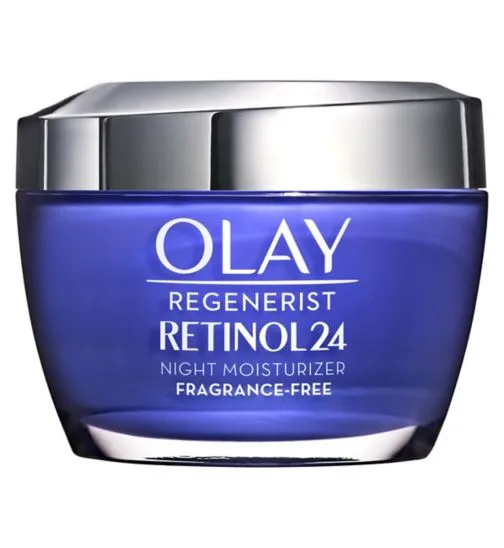 Regenerist Retinol 24 Cream by Olay, night cream for visibly smoother and glowing skin.