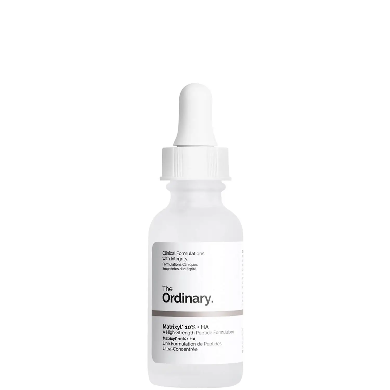 Matrixyl 10% + HA by The Ordinary, a high-strength peptide formulation.