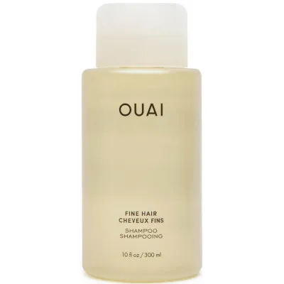 A tied FEMMENORDIC's choice in the OUAI vs Olaplex shampoo comparison, OUAI Fine Hair Shampoo