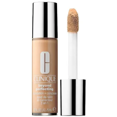 A close second in the Estee Lauder vs Clinique comparison, the Beyond Perfecting Foundation by Clinique.