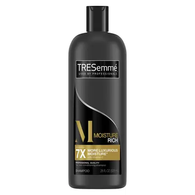 A tied FEMMENORDIC's choice in the Tresemme vs Aussie shampoo comparison, the Tresemme Rich Moisture Shampoo