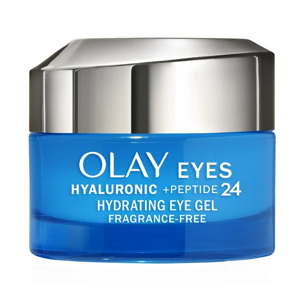 FEMMENORDIC's choice in the Clinique vs Olay comparison, Olay Hyaluronic Acid + Peptide 24 eye gel cream.