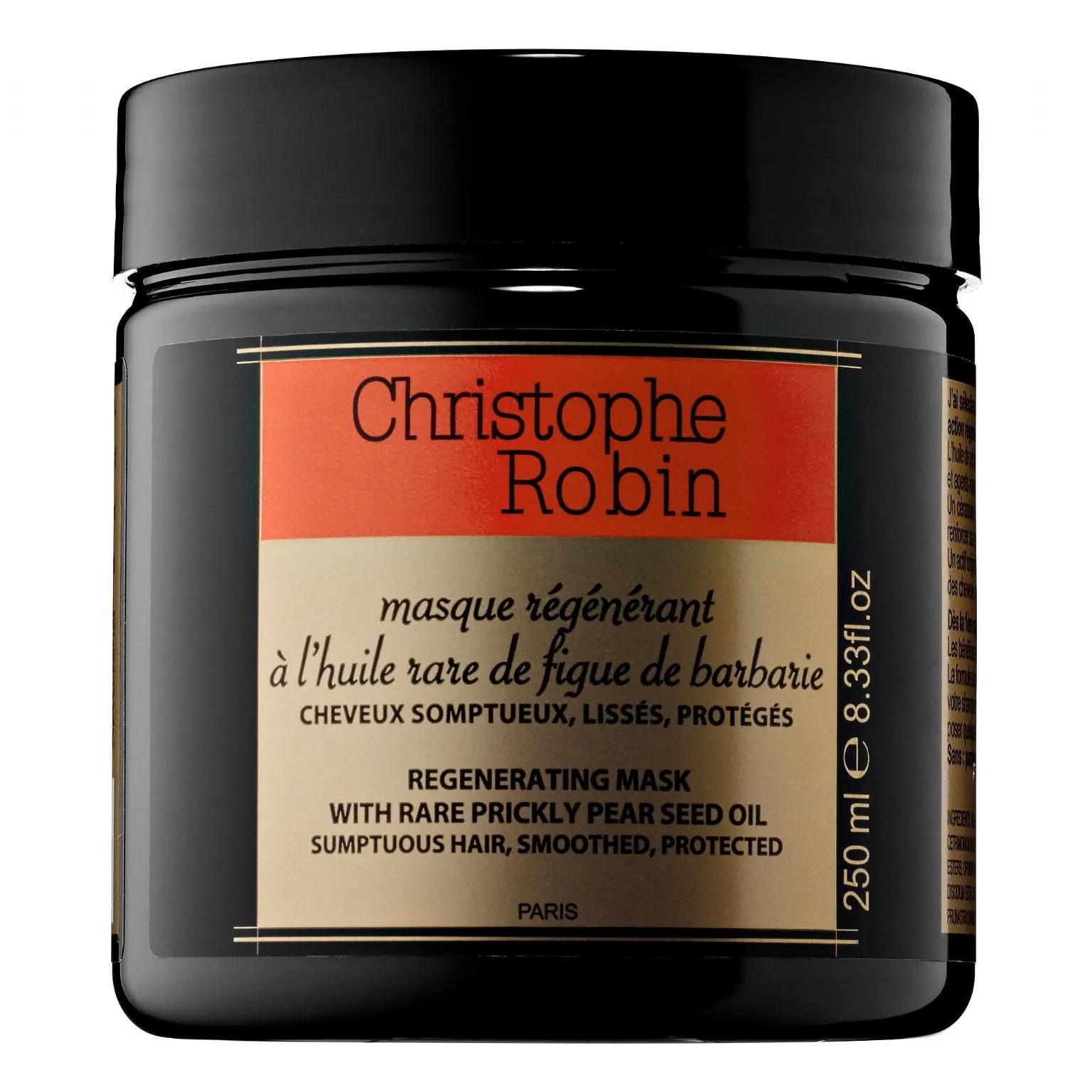 Regenerating Mask With Rare Prickly Pear Seed Oil by Christophe Robin, the best French hair mask for indulgence.