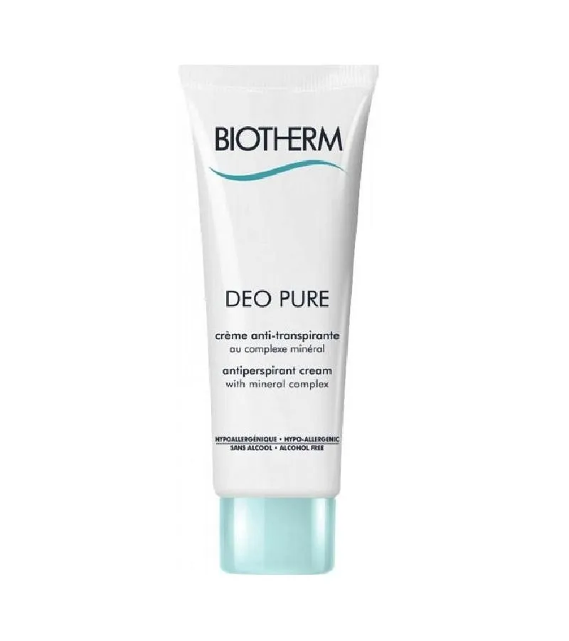 Deo Pure Antiperspirant Cream by Biotherm, the best French antiperspirant cream.