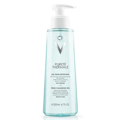 Purete Thermale Fresh Cleansing Gel by Vichy, one of the best French face washes for all skin types.
