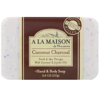 Coconut Charcoal Bar Soap by A La Maison de Provence, another contender for best French bar soap, but for normal skin types.