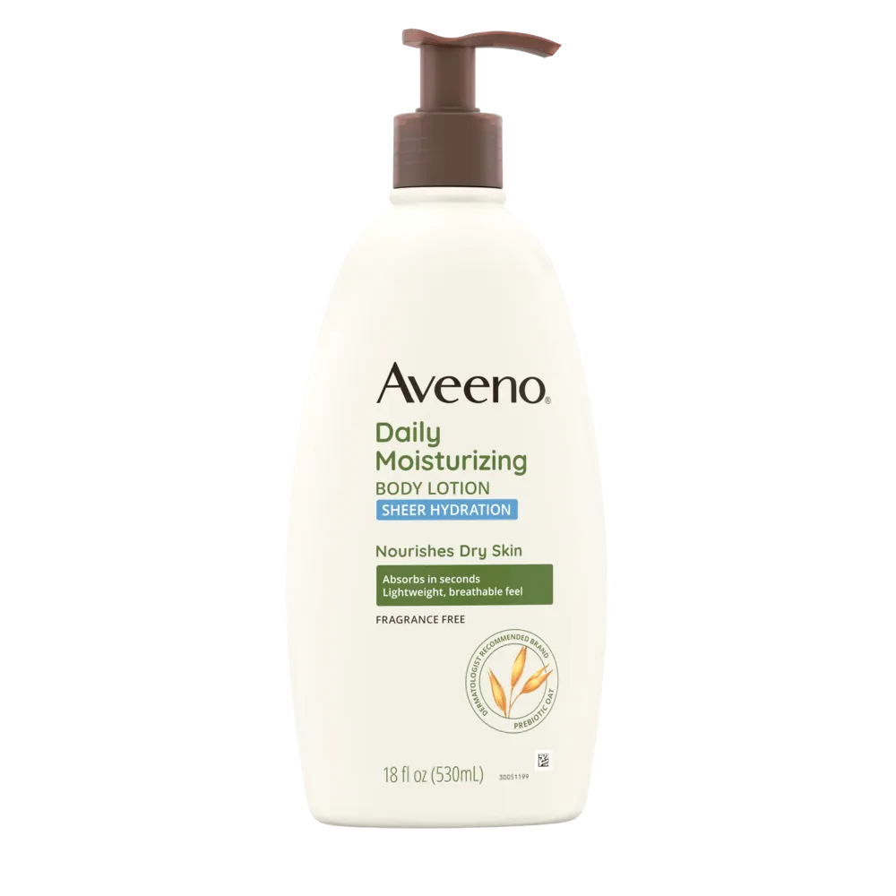 FEMMENORDIC's choice in the Aveeno Sheer Hydration vs Regular body lotion comparison, Aveeno Daily Moisturizing Sheer Hydration Body Lotion