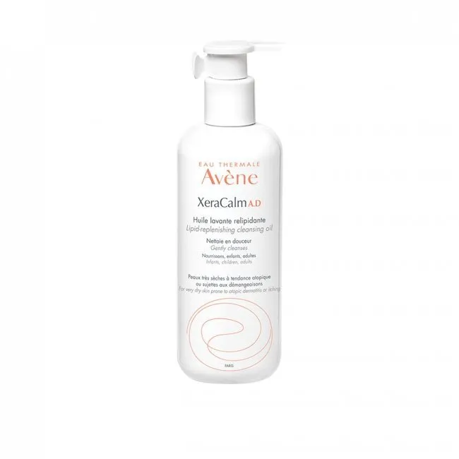 Eau Thermale XeraCalm Cleansing Oil by Avene, one of the best French skincare cleansers for sensitive skin types.