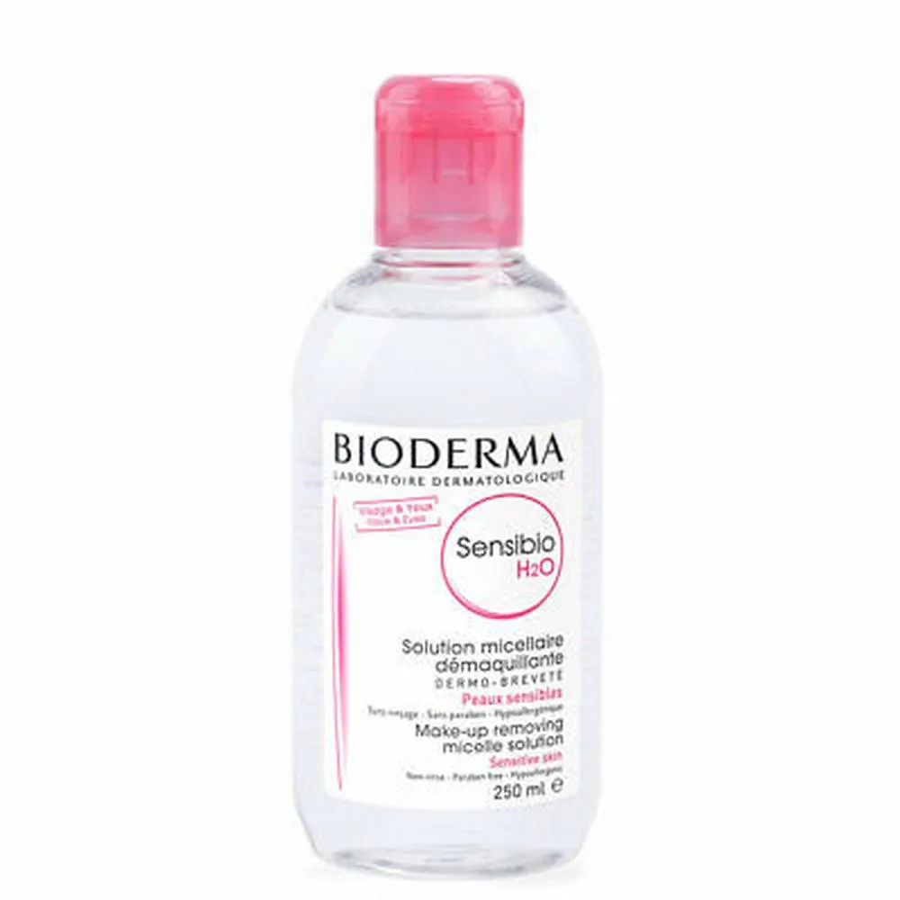 Sensibio H2O Micellar Water by Bioderma, one of the best French face cleansers for sensitive skin.