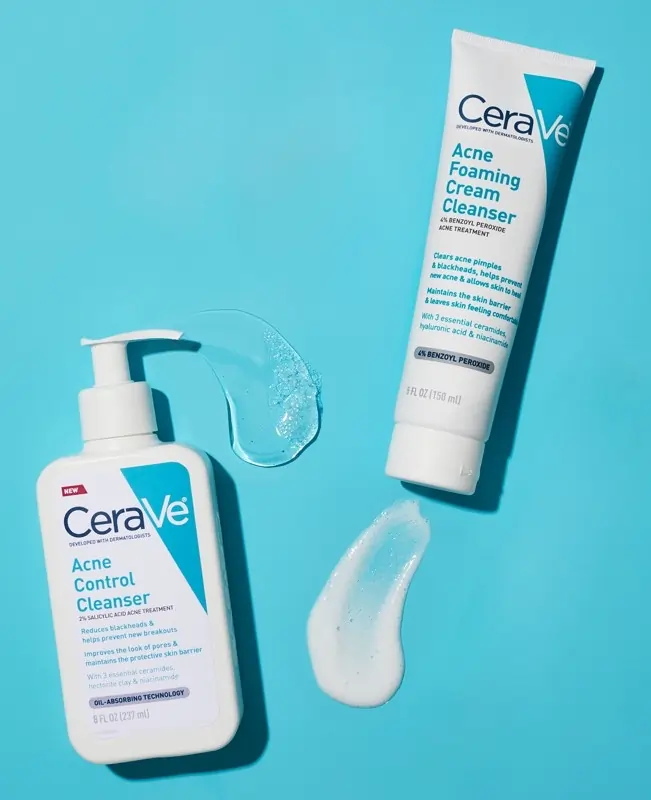 CeraVe Acne Control Cleanser Vs Acne Foaming Cream Cleanser The 