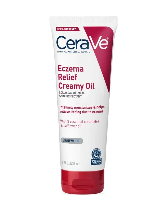 Eczema Relief Creamy Oil by CeraVe, intensely moisturizes & helps relieve itching due to eczema.
