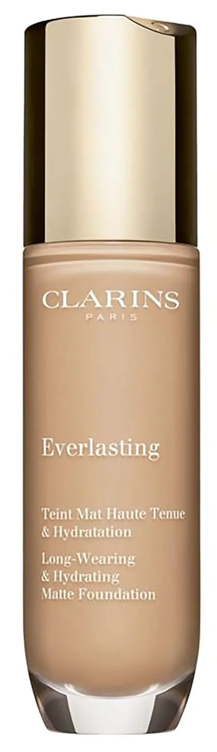 A close second choice in the Clarins vs Clinique foundation comparison, the Clarins Everlasting Foundation.