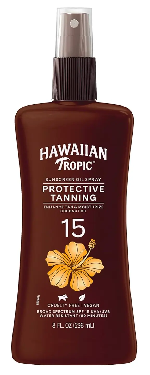 FEMMENORDIC's choice in the Hawaiian Tropic vs Banana Boat tanning oil comparison, the Hawaiian Tropic Island Tanning Oil