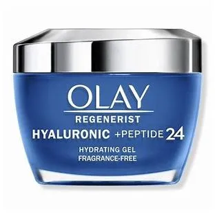 FEMMENORDIC's choice in the Olay Regenerist vs Neutrogena Hydro Boost moisturizer comparison, Olay Regenerist Hyaluronic + Peptide 24 Gel Cream.