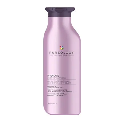 A tied FEMMENORDIC's choice in the Pureology vs Nexxus shampoo comparison, the Pureology Hydrate Shampoo.