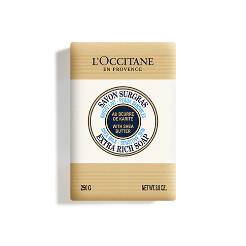Shea Milk Extra-Rich Soap by L'Occitane, perfect for sensitive skin types.