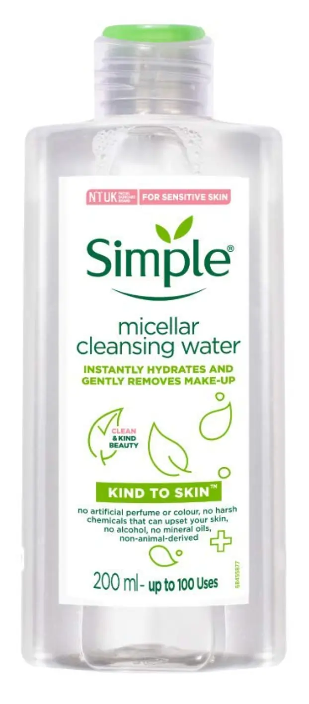 FEMMENORDIC's choice in the Bioderma vs Simple micellar water comparison, the  Simple Kind to Skin Micellar Cleansing Water.
