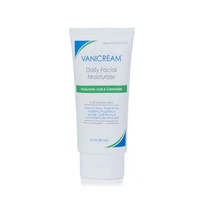 Daily Facial Moisturizer by Vanicream, hyaluronic acid and ceramides.