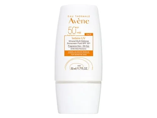 Solaire UV Mineral Sunscreen Fluid by Avene, the best French sunscreen for sensitive skin.
