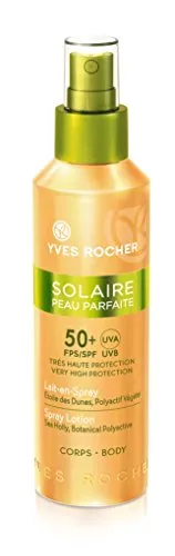 SPerfect Skin Spray Lotion SPF50 by Yves Rocher, the best French sunscreen for body skin.
