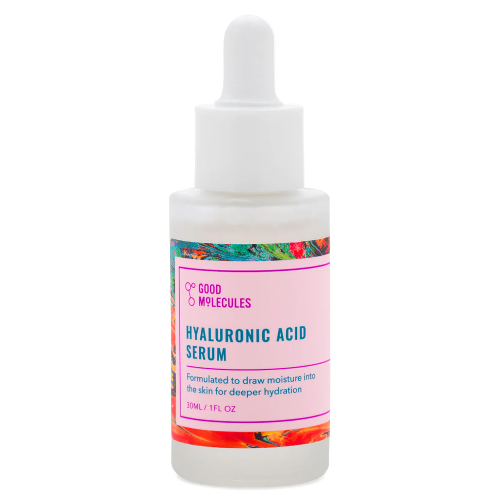 Hyaluronic Acid Serum by Good Molecules, formulated to draw moisture into the skin for deeper hydration.